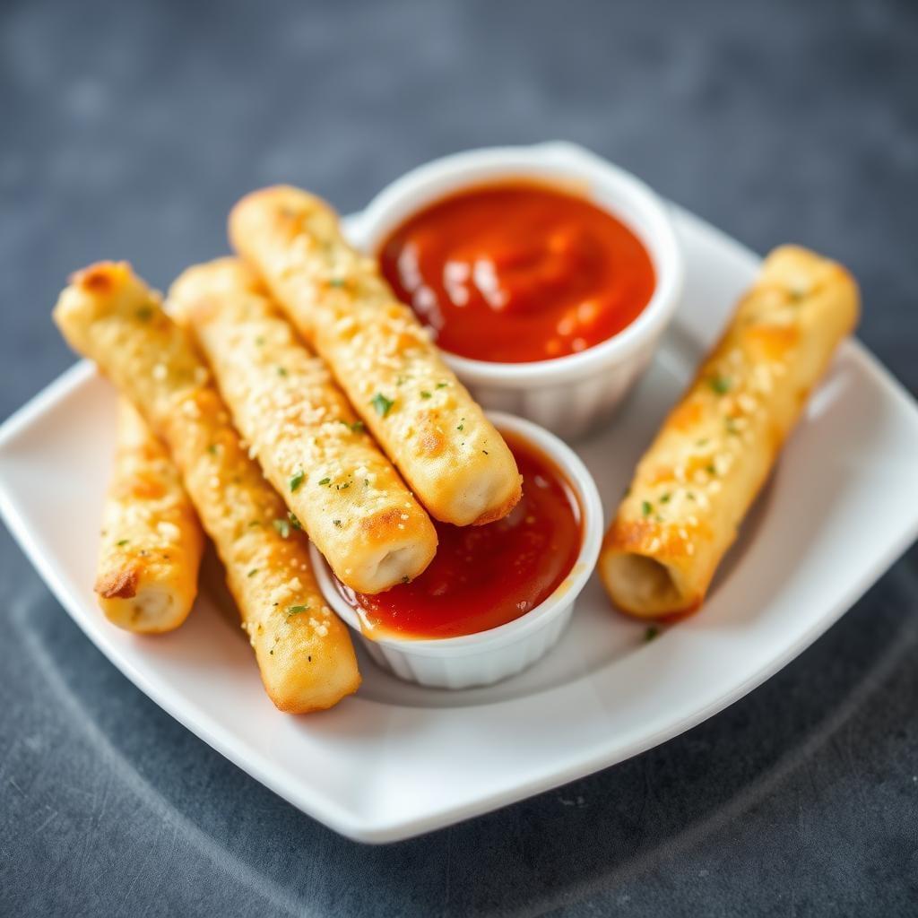 Cheesy Garlic Bread Sticks with Marinara Dipping Sauce