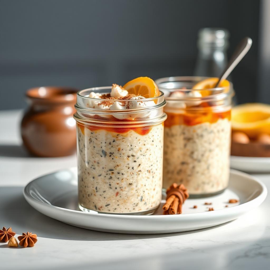 Overnight Chai-Spiced Oatmeal Jars Overnight Chai-Spiced Oatmeal Jars