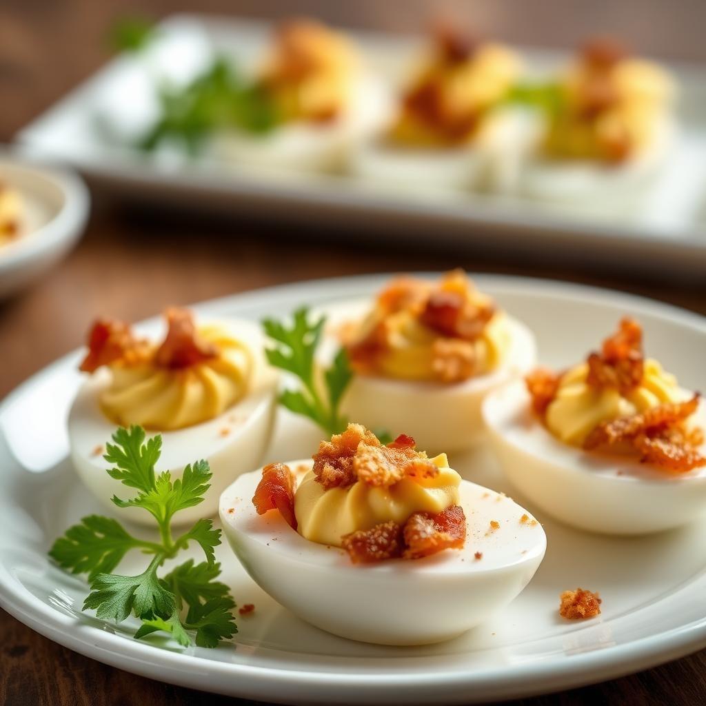 Deviled Eggs with Bacon Crumbles Deviled Eggs with Bacon Crumbles