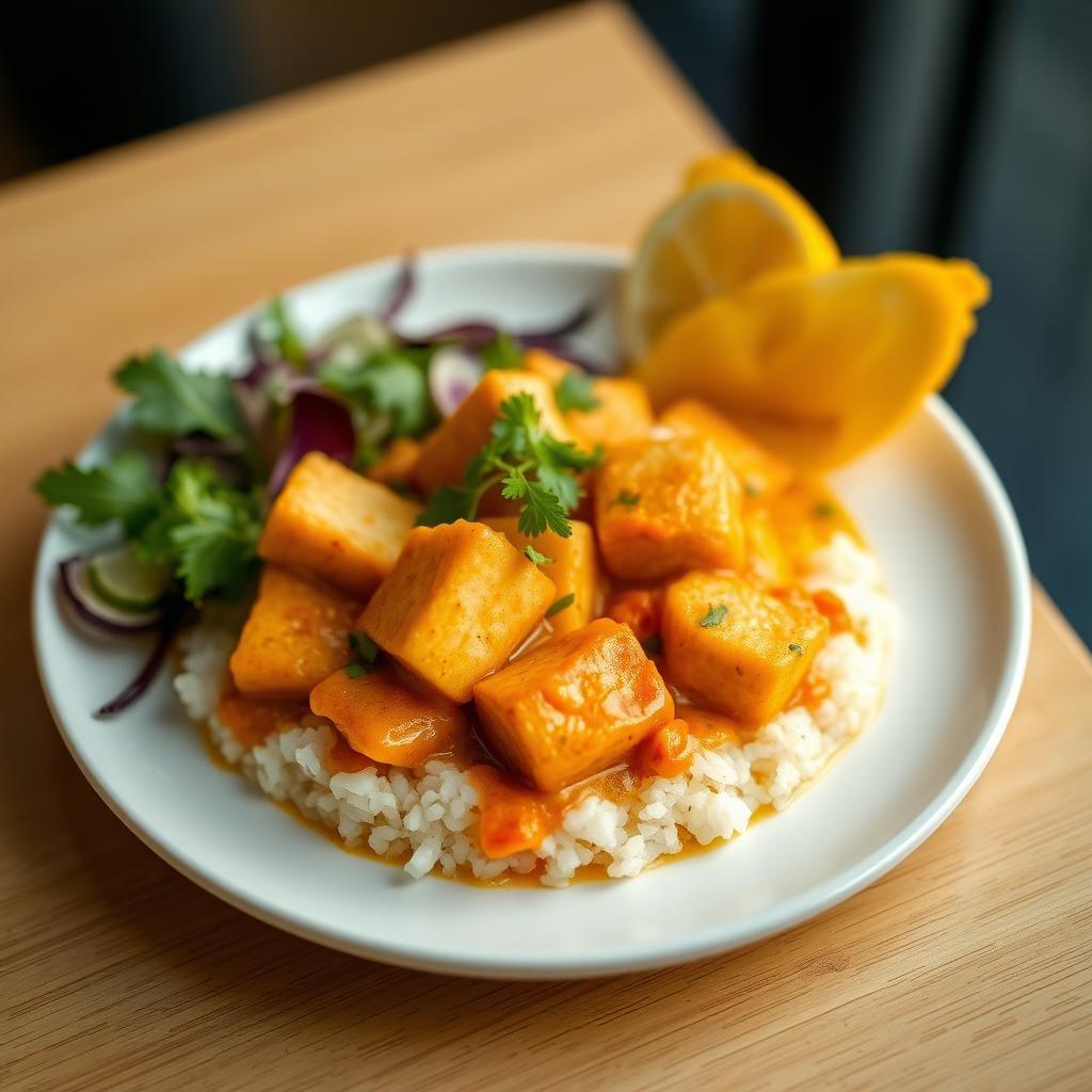 Thai-Inspired Coconut Curry with Lemongrass Tofu Thai-Inspired Coconut Curry with Lemongrass Tofu