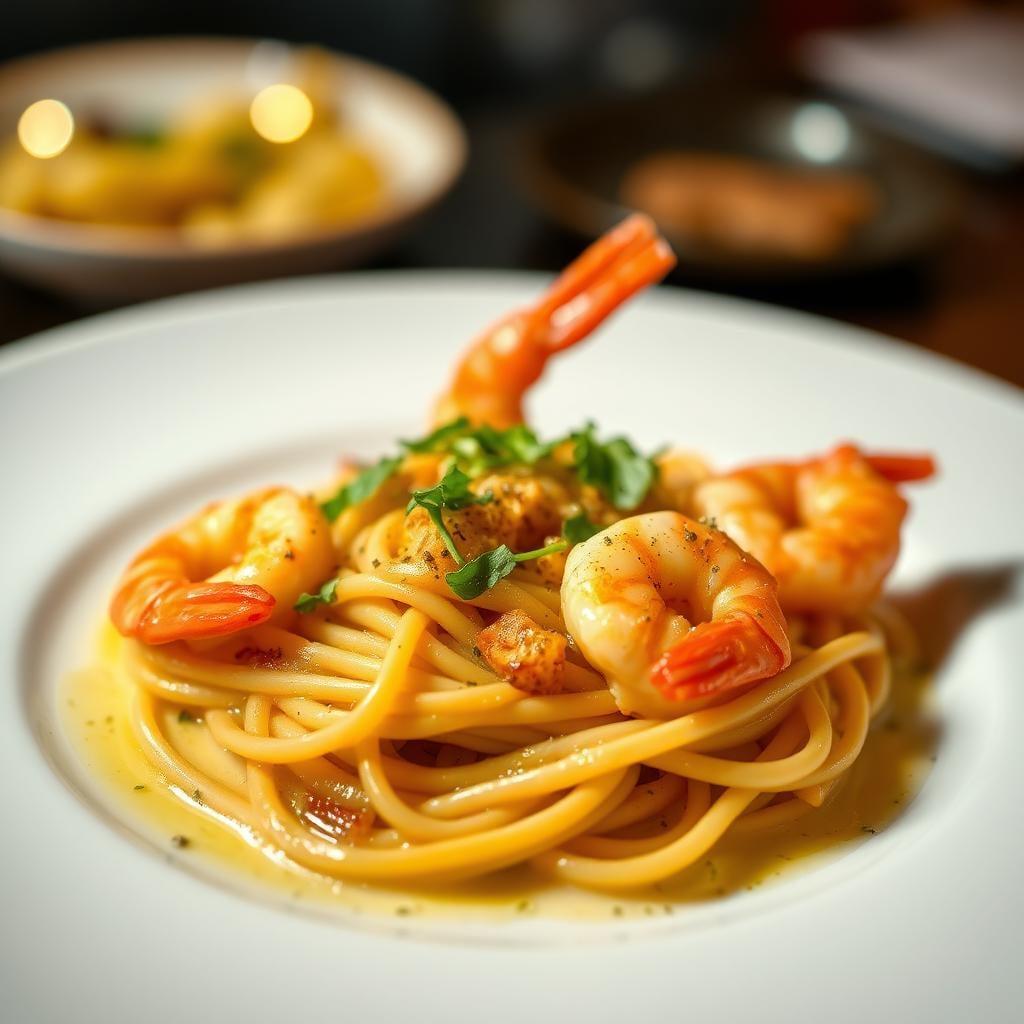 Garlic Butter Prawn Linguine Garlic Butter Prawn Linguine