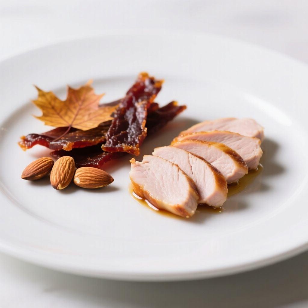 Smoky Maple Turkey Jerky and Roasted Almonds Smoky Maple Turkey Jerky and Roasted Almonds