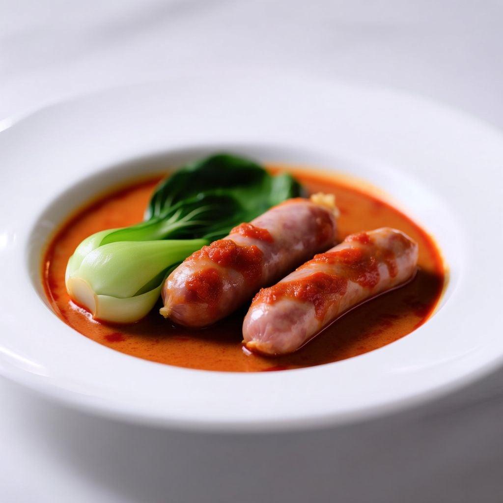 Wok-Simmered Chicken Sausage and Bok Choy Coconut Curry Wok-Simmered Chicken Sausage and Bok Choy Coconut Curry