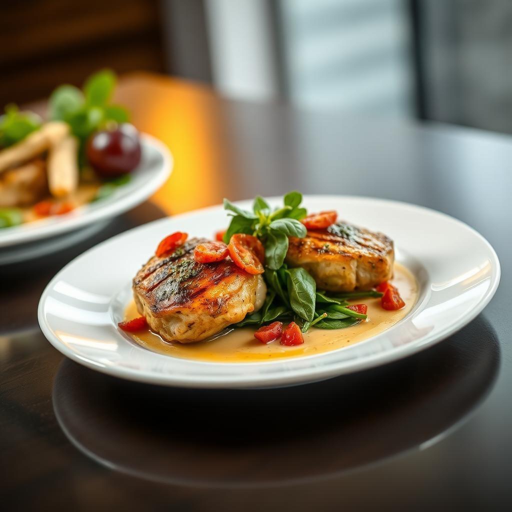 Roasted Chicken Thighs with Sun-Dried Tomato and Spinach Roasted Chicken Thighs with Sun-Dried Tomato and Spinach