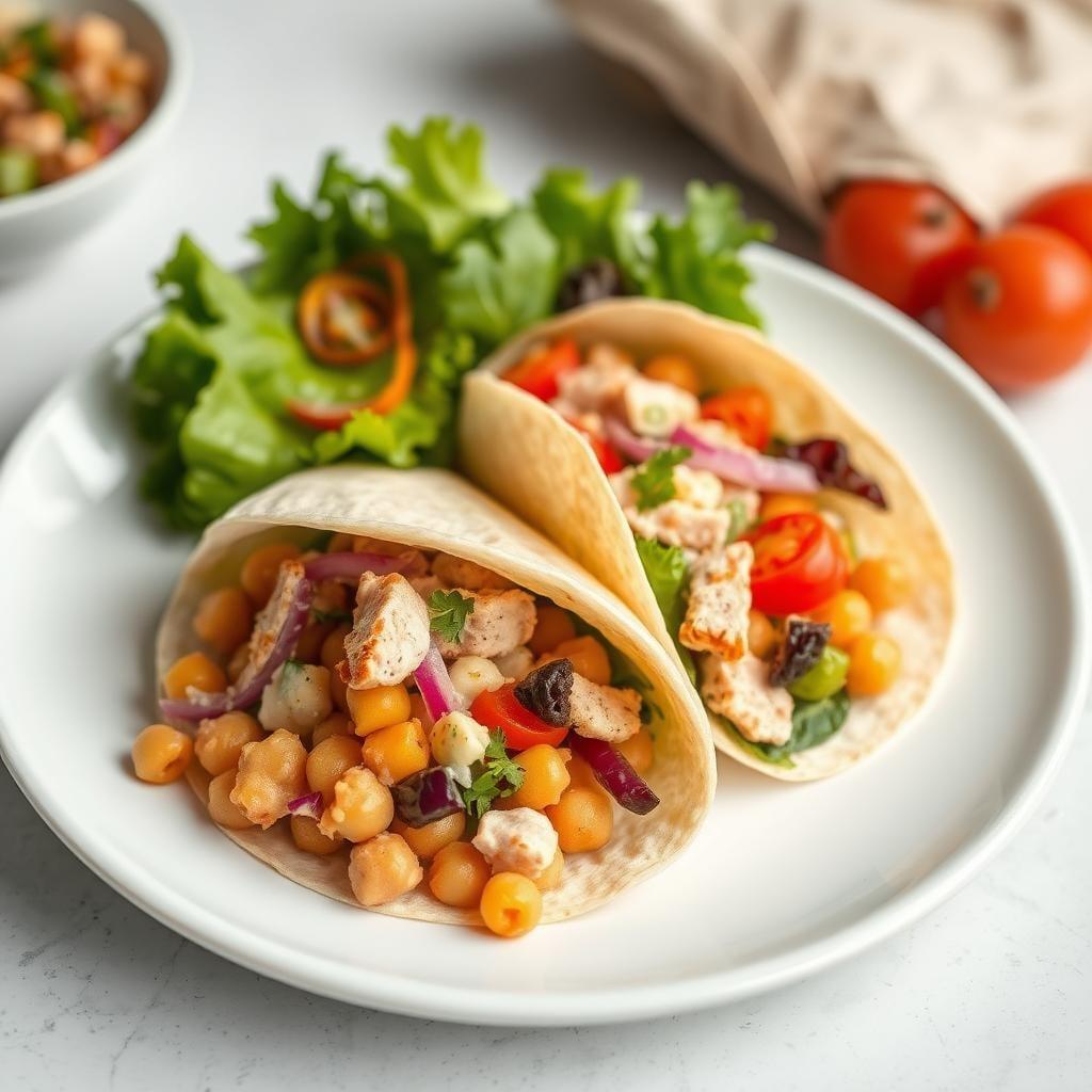 Zesty Chickpea and Tuna Salad Wraps Zesty Chickpea and Tuna Salad Wraps