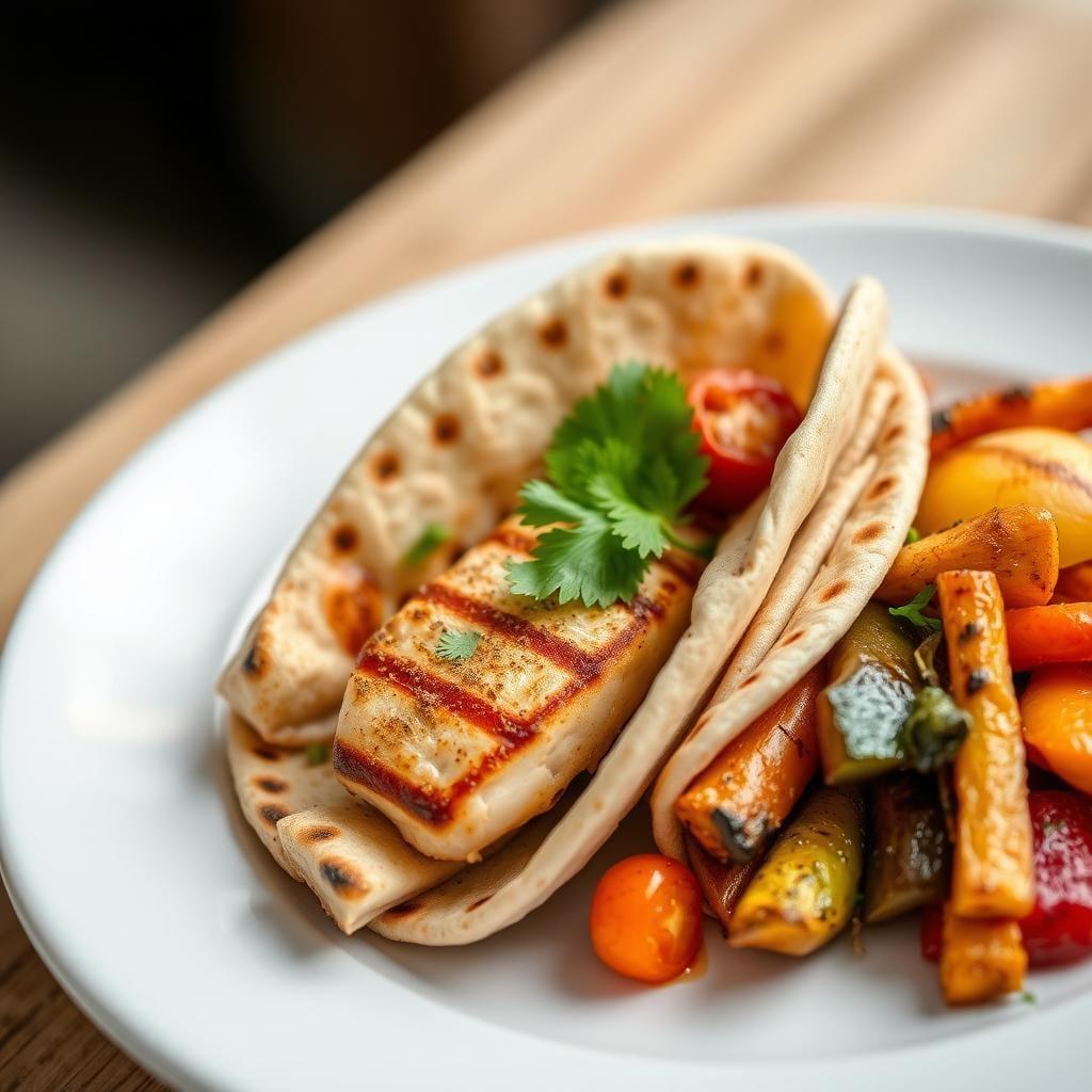 Grilled Chicken & Roasted Vegetable Pitas Grilled Chicken & Roasted Vegetable Pitas