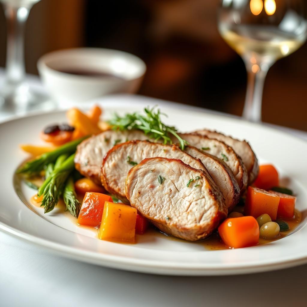 Garlic and Herb Roasted Pork Tenderloin with Seasonal Vegetables Garlic and Herb Roasted Pork Tenderloin with Seasonal Vegetables
