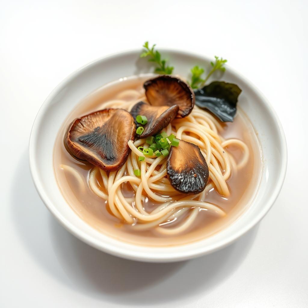Japanese-Style Clear Broth with Soba Noodles & Shiitake Japanese-Style Clear Broth with Soba Noodles & Shiitake