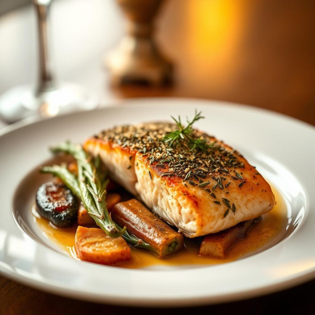 Herb-Crusted Baked Salmon with Roasted Root Vegetables Herb-Crusted Baked Salmon with Roasted Root Vegetables