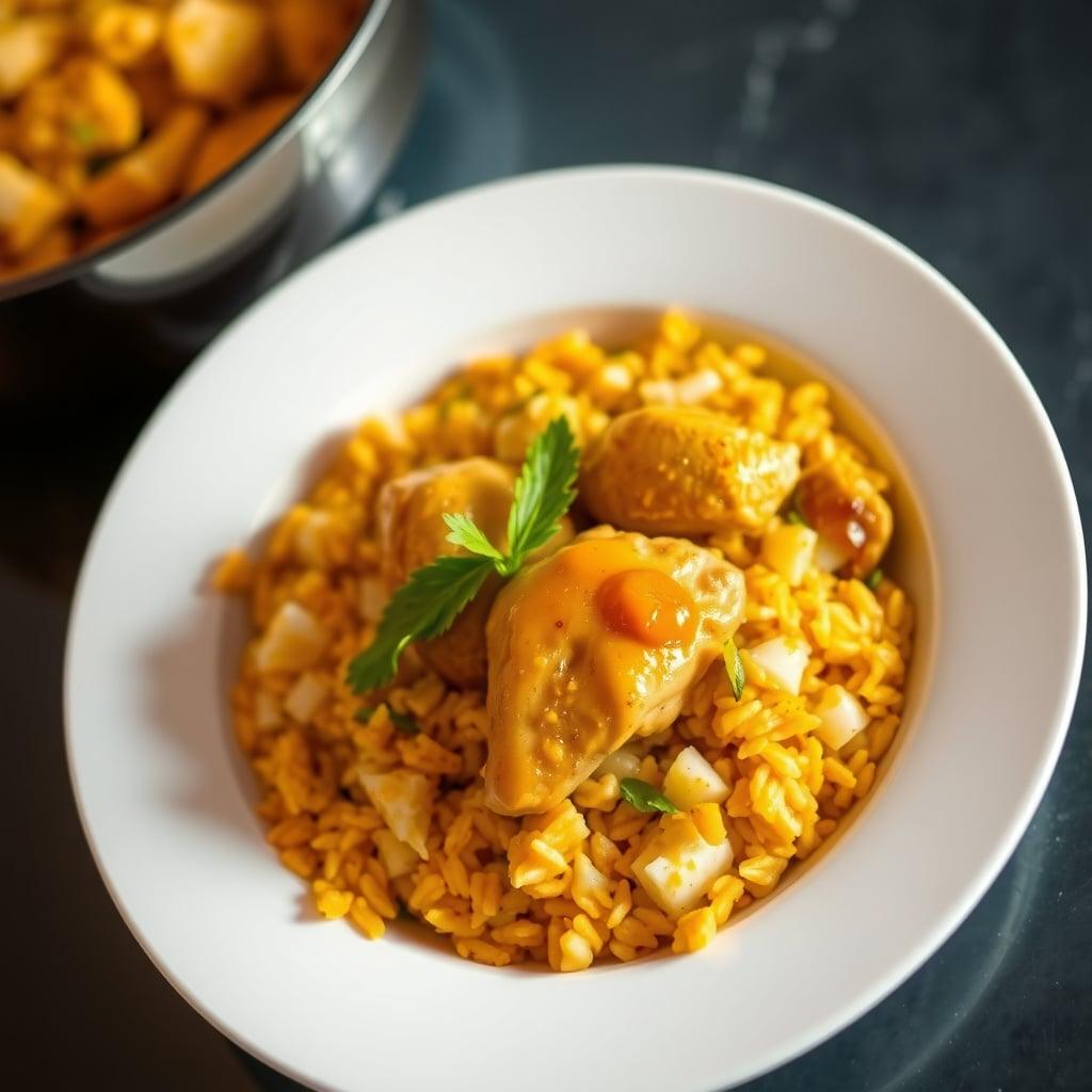 One-Pot Savory Turmeric Chicken & Rice Pilaf One-Pot Savory Turmeric Chicken & Rice Pilaf