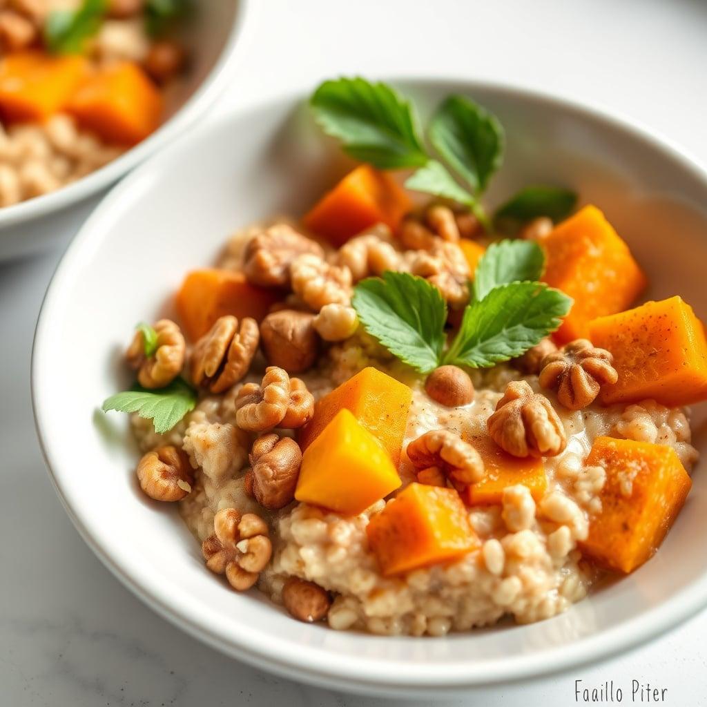 Make-Ahead Sweet Potato and Oat Breakfast Bowls with Cinnamon and Walnuts Make-Ahead Sweet Potato and Oat Breakfast Bowls with Cinnamon and Walnuts
