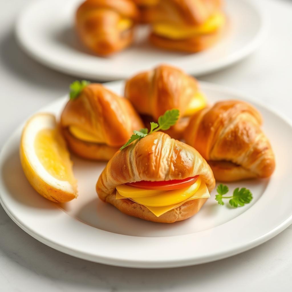 Mini Breakfast Croissant Sandwiches Mini Breakfast Croissant Sandwiches
