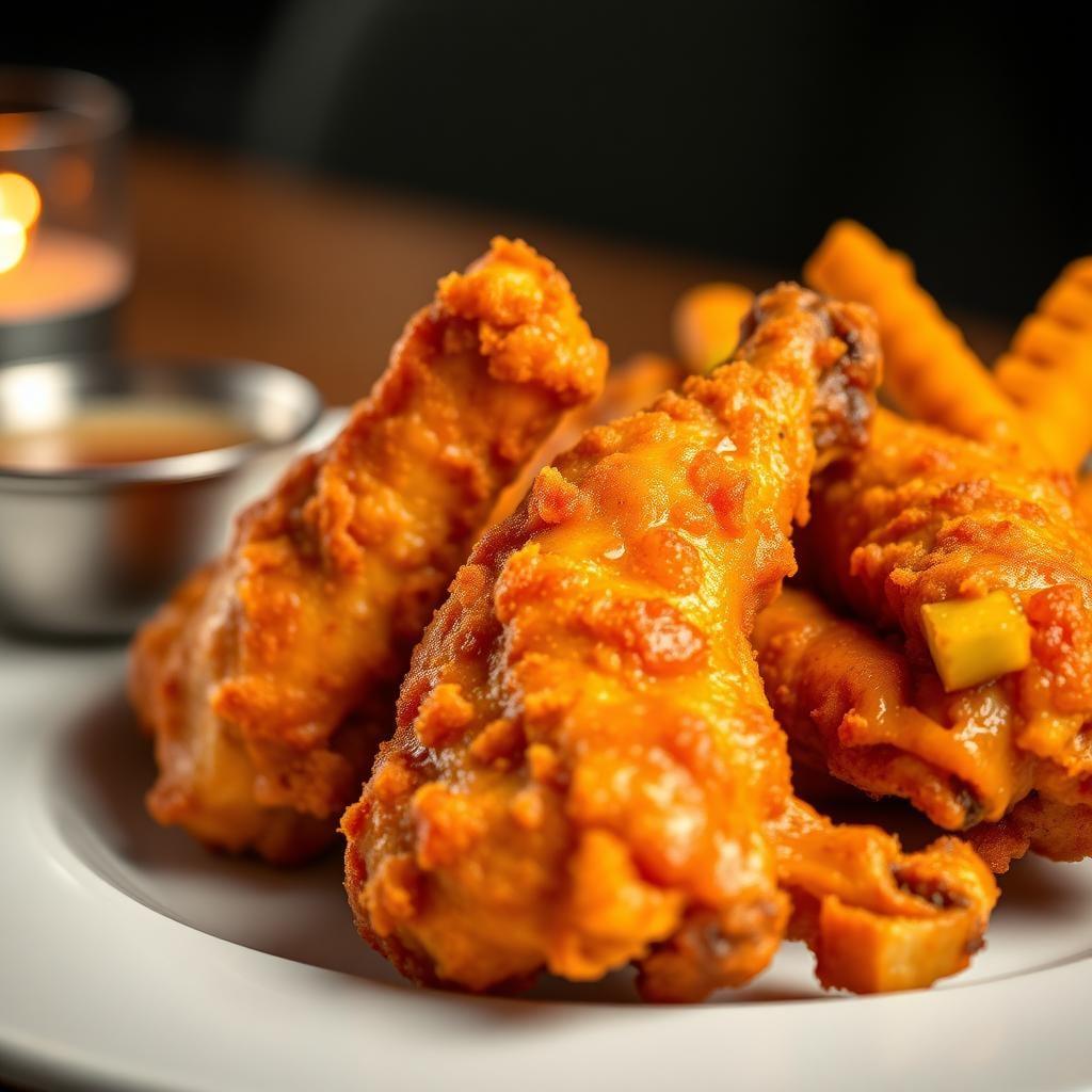 Crispy Baked Chicken Wings with Veggie Sticks Crispy Baked Chicken Wings with Veggie Sticks
