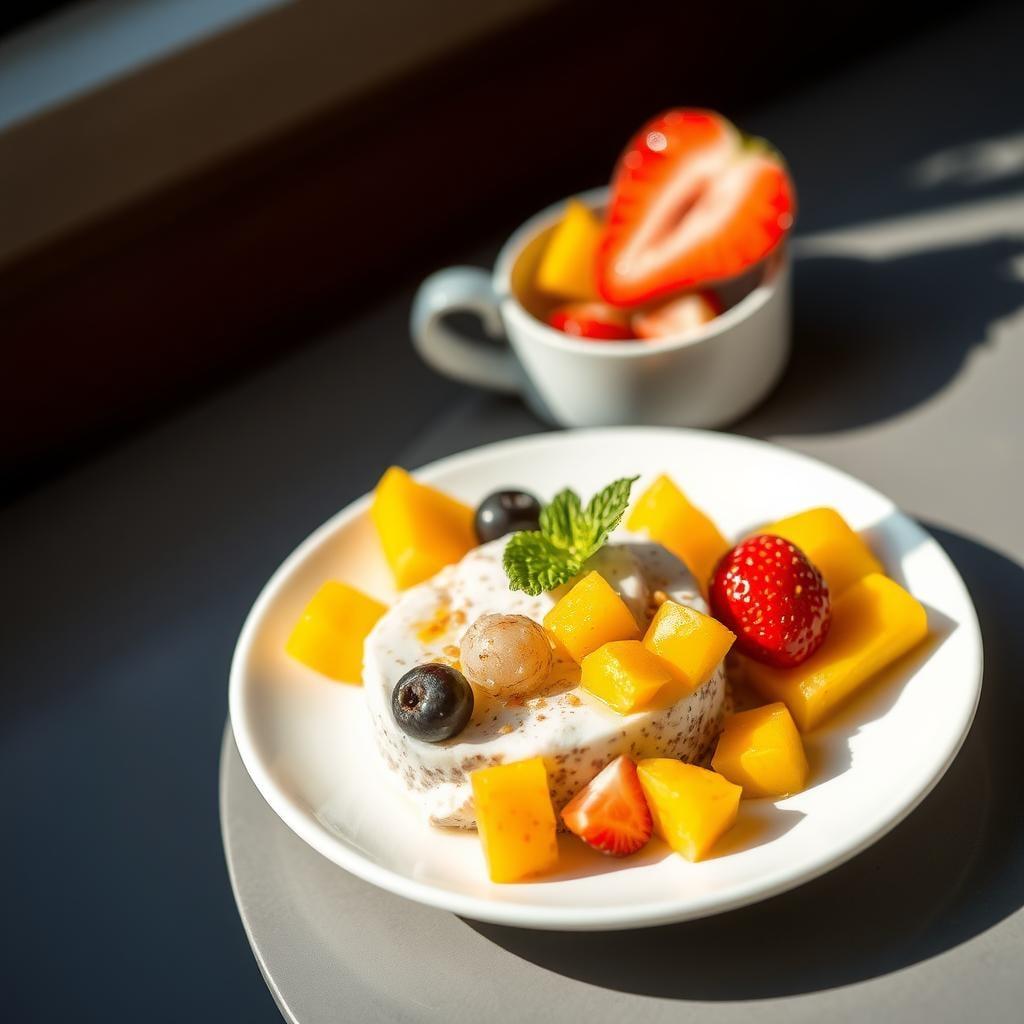 Coconut Chia Seed Pudding with Tropical Fruit Coconut Chia Seed Pudding with Tropical Fruit