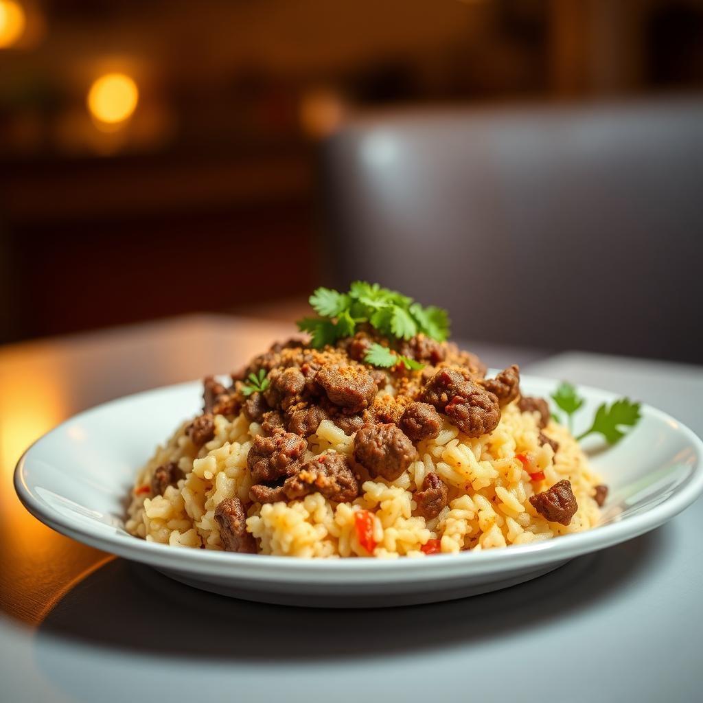 Mexican Cauliflower Rice Skillet with Seasoned Ground Beef Mexican Cauliflower Rice Skillet with Seasoned Ground Beef