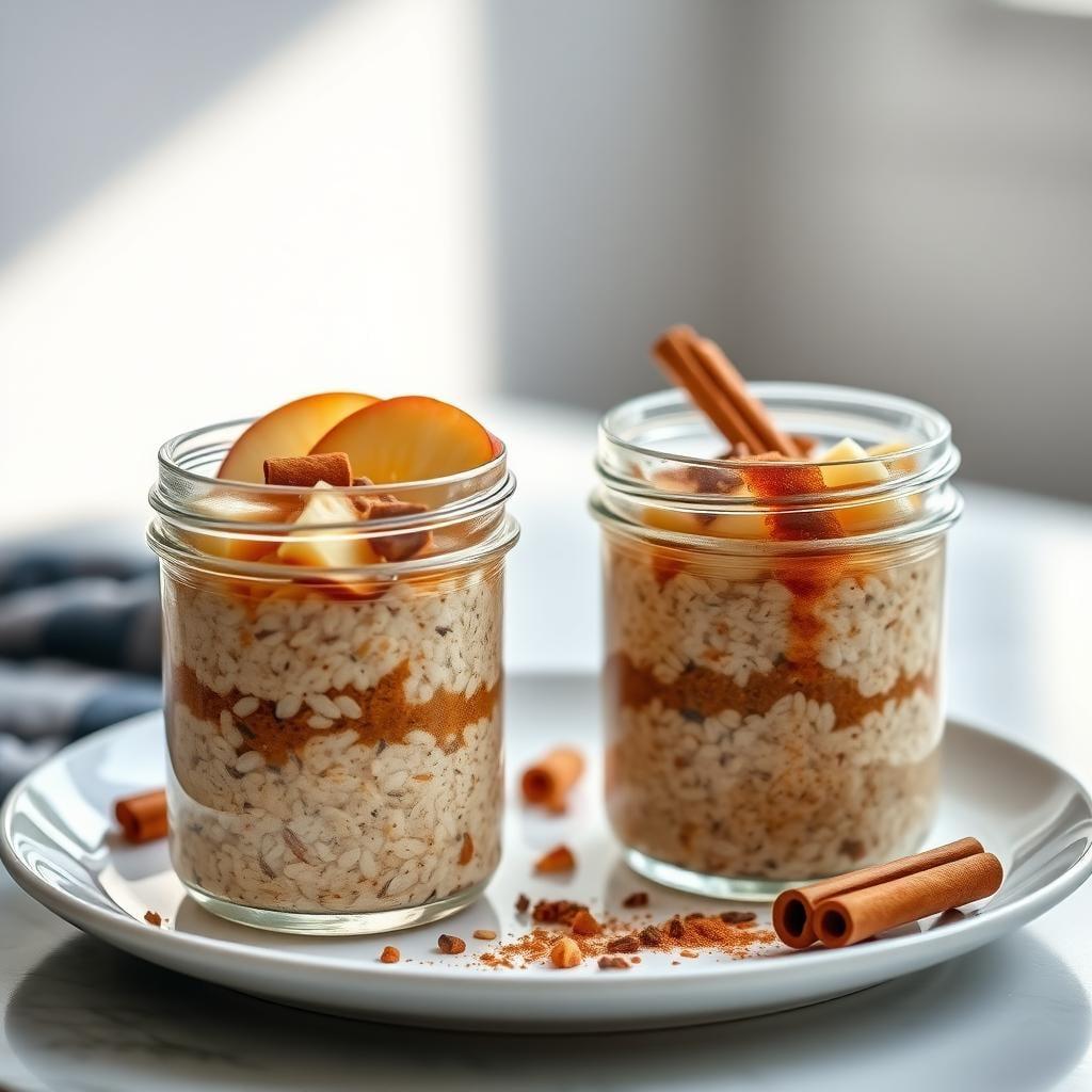 Overnight Cinnamon Apple Oatmeal Jars Overnight Cinnamon Apple Oatmeal Jars