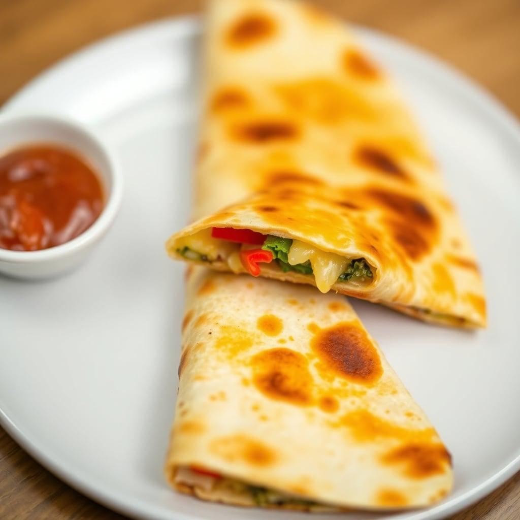 Veggie and Cheese Breakfast Quesadilla Veggie and Cheese Breakfast Quesadilla