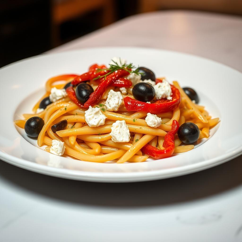 Mediterranean Vegetable Pasta with Feta and Olives Mediterranean Vegetable Pasta with Feta and Olives