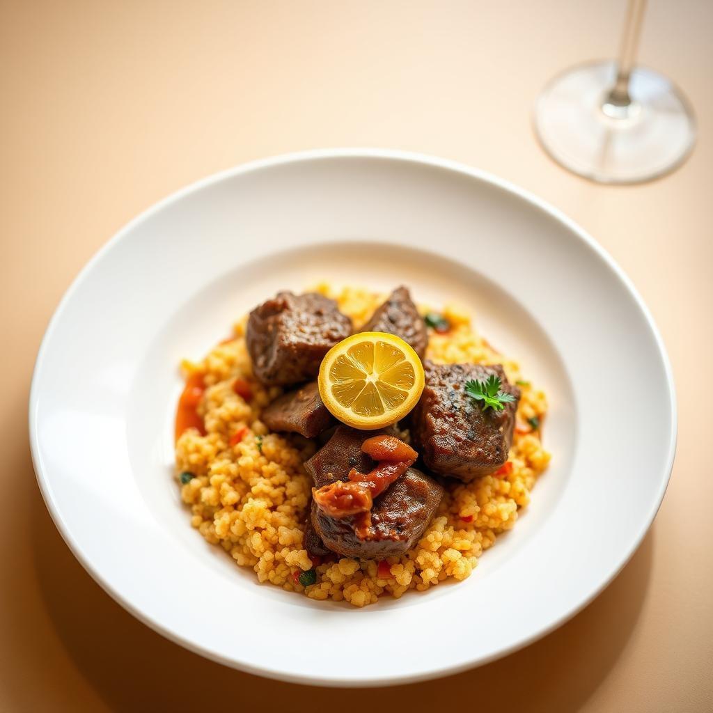 Moroccan-Spiced Lamb Tagine with Preserved Lemon and Apricot Couscous Moroccan-Spiced Lamb Tagine with Preserved Lemon and Apricot Couscous