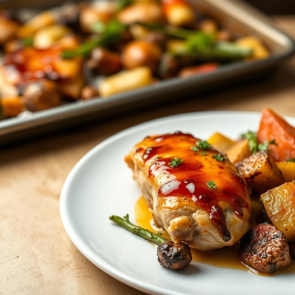 Sheet Pan Honey-Dijon Chicken with Roasted Vegetables Sheet Pan Honey-Dijon Chicken with Roasted Vegetables