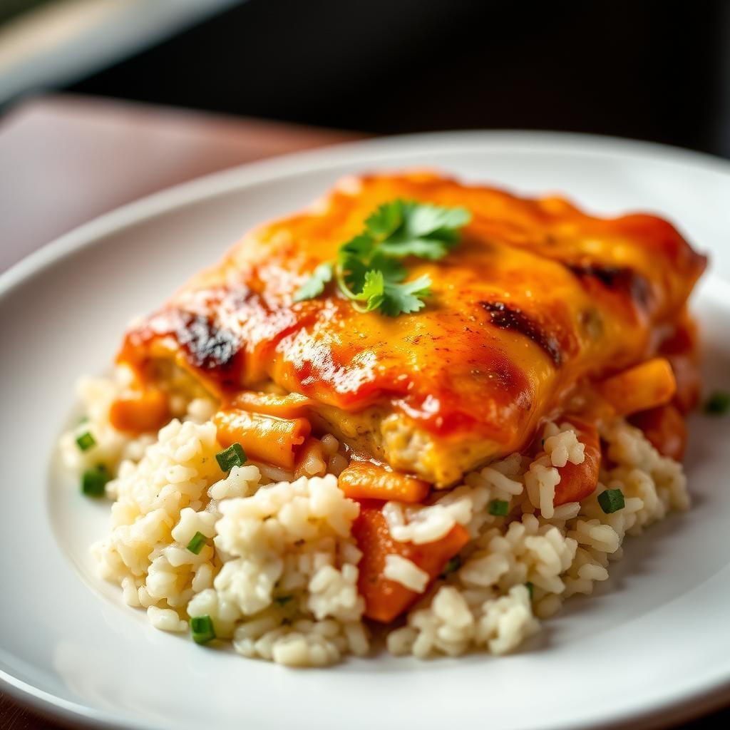 Tex-Mex Turkey Enchilada Casserole with Cilantro Lime Rice Tex-Mex Turkey Enchilada Casserole with Cilantro Lime Rice