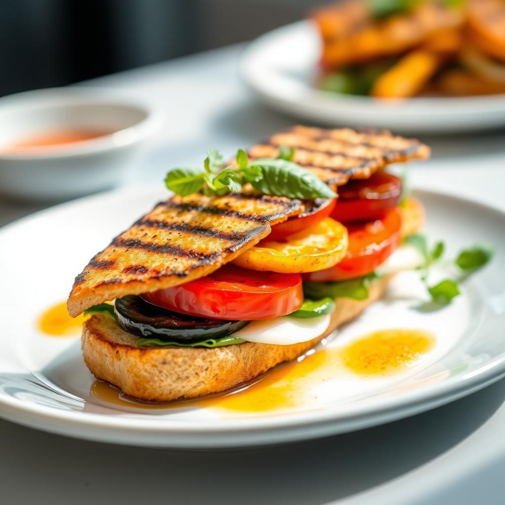 Grilled Vegetable and Mozzarella Sandwich Grilled Vegetable and Mozzarella Sandwich
