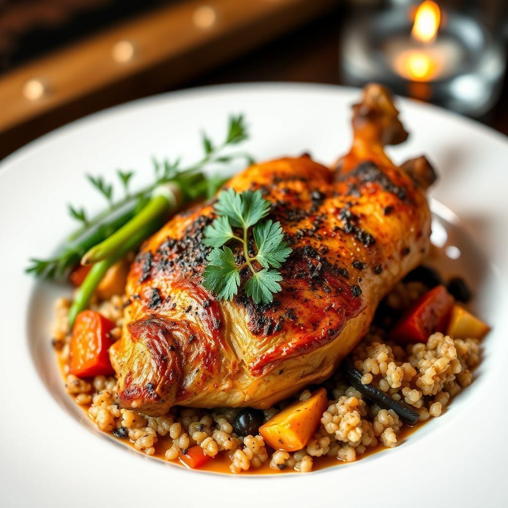 Moroccan Spiced Chicken with Roasted Vegetables & Quinoa Moroccan Spiced Chicken with Roasted Vegetables & Quinoa
