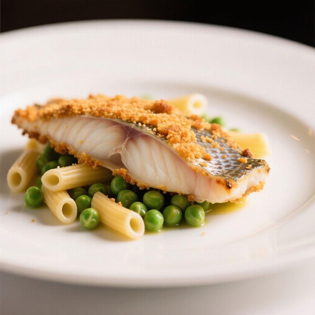 Crispy Baked Tilapia with Macaroni and Peas Crispy Baked Tilapia with Macaroni and Peas