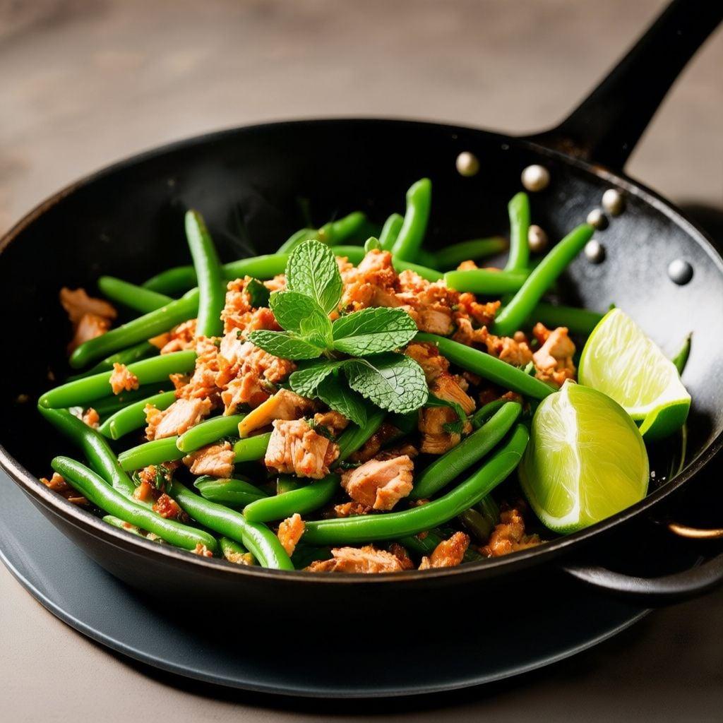 One-Pot Thai-Inspired Turkey Larb with Green Beans One-Pot Thai-Inspired Turkey Larb with Green Beans