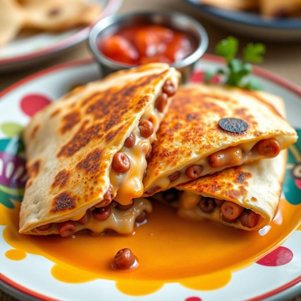 Quick Bean and Cheese Quesadilla Quick Bean and Cheese Quesadilla