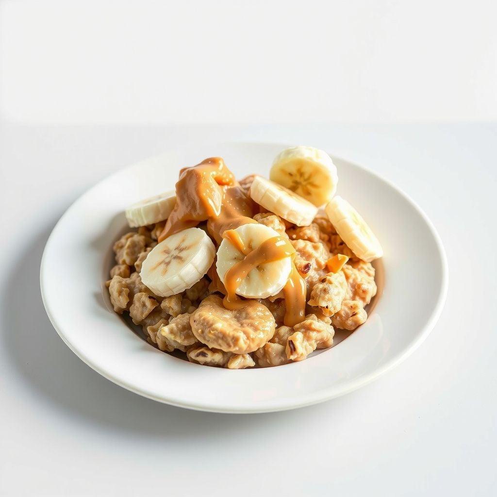 Oatmeal with Peanut Butter and Bananas Oatmeal with Peanut Butter and Bananas