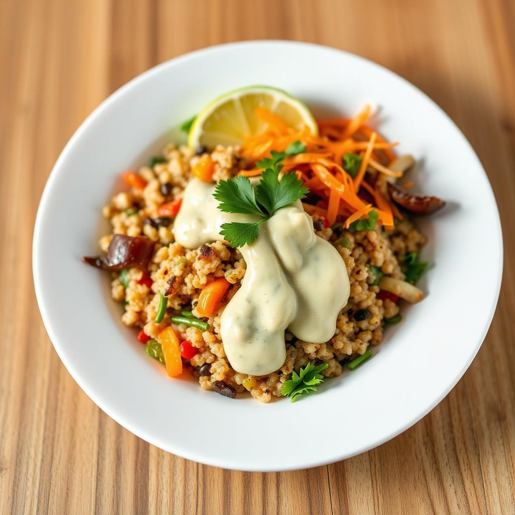 Southwest Quinoa Bowl with Lime-Cilantro Dressing Southwest Quinoa Bowl with Lime-Cilantro Dressing