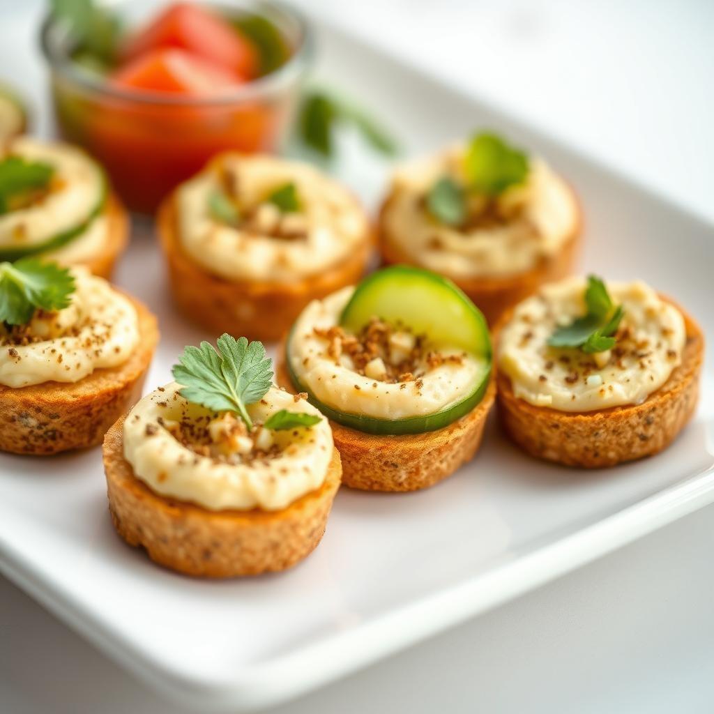 Cucumber Hummus Bites with Za'atar Cucumber Hummus Bites with Za'atar