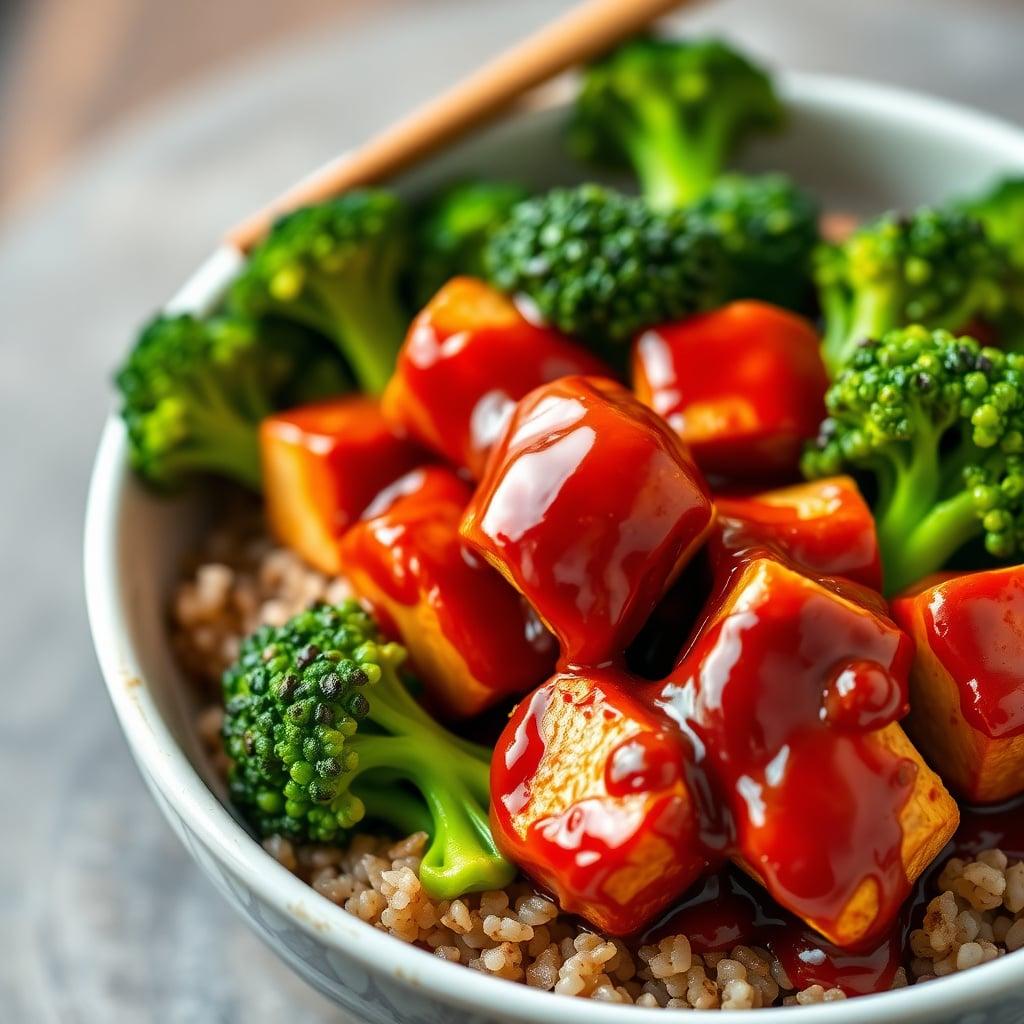 Gochujang Glazed Tofu and Broccoli Bowls Gochujang Glazed Tofu and Broccoli Bowls