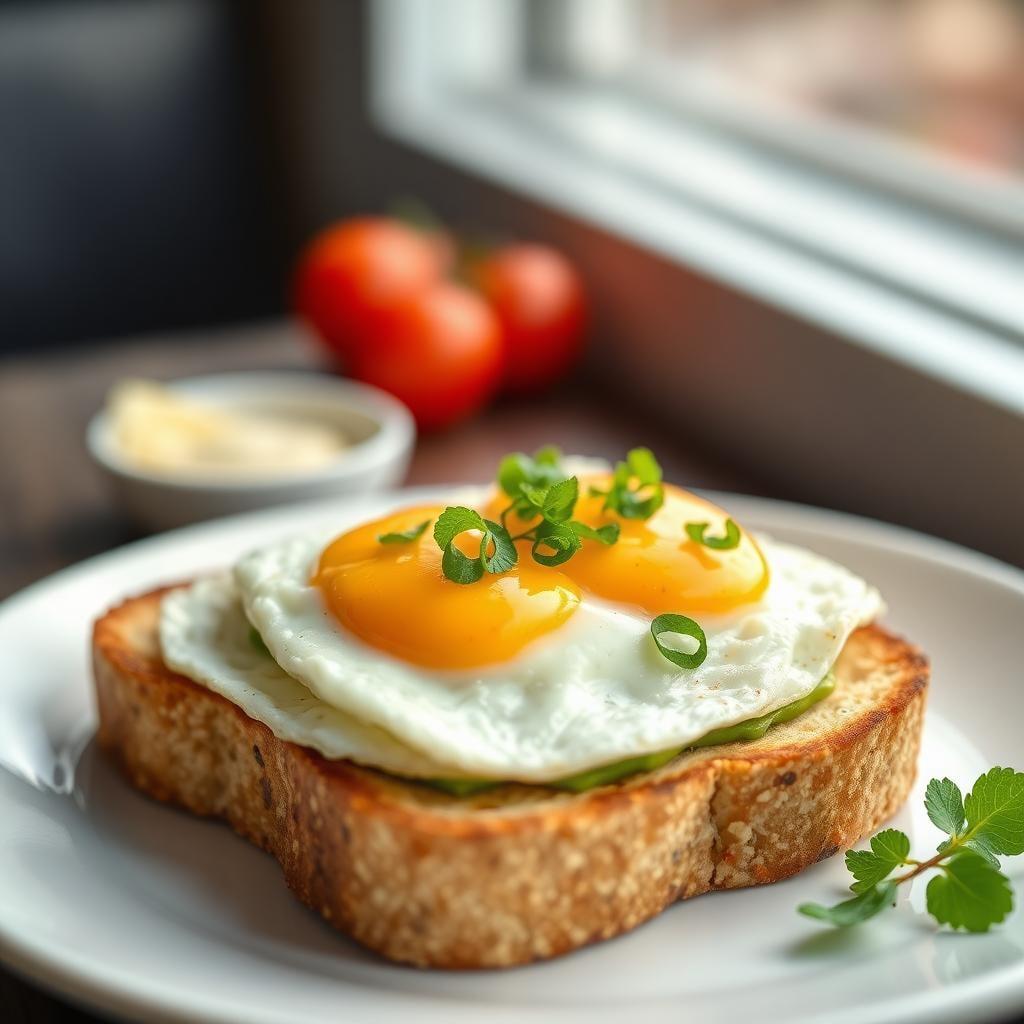 Whole Grain Toast with Avocado and Eggs