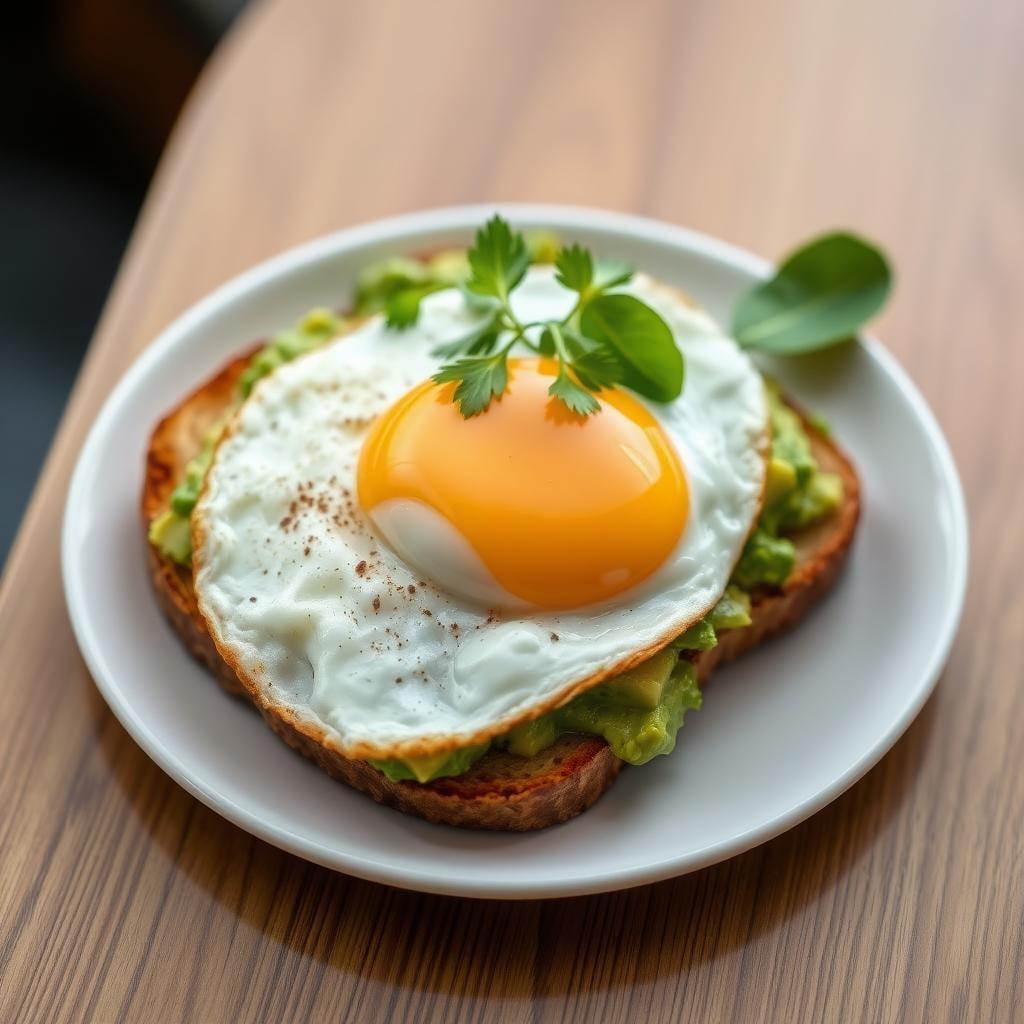 Smashed Avocado Toast with Fried Egg Smashed Avocado Toast with Fried Egg