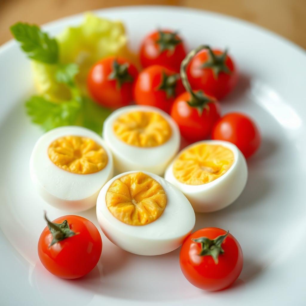 Pre-Boiled Eggs & Grape Tomatoes Pre-Boiled Eggs & Grape Tomatoes