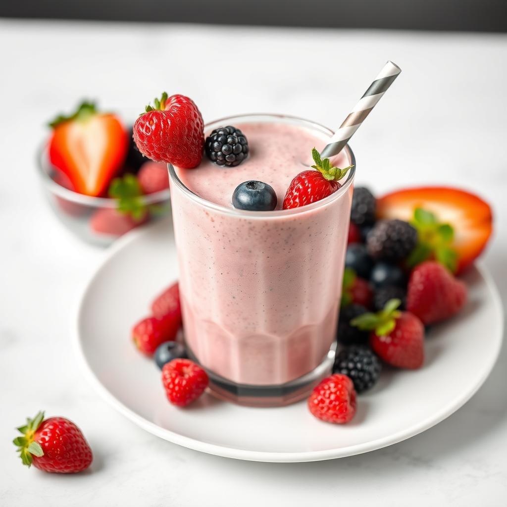 Whey Protein Smoothie with Berries Whey Protein Smoothie with Berries