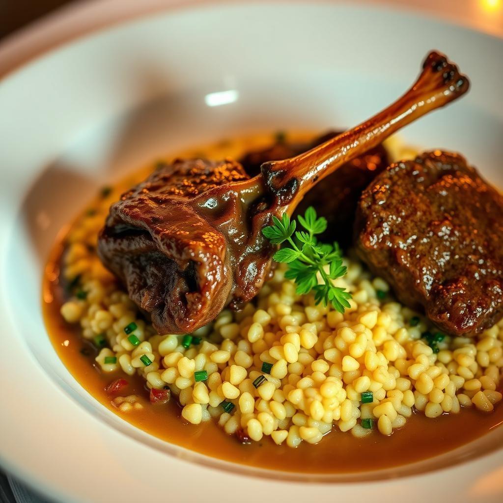 Moroccan Spiced Lamb with Jeweled Couscous Moroccan Spiced Lamb with Jeweled Couscous