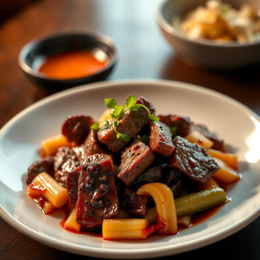 Velveted Black Pepper Beef Stir-Fry Velveted Black Pepper Beef Stir-Fry
