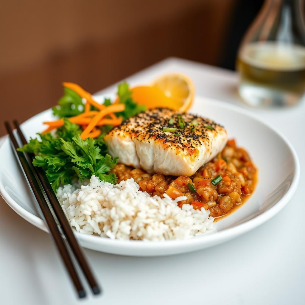 Asian-Inspired Salmon Bowl with Brown Rice Asian-Inspired Salmon Bowl with Brown Rice