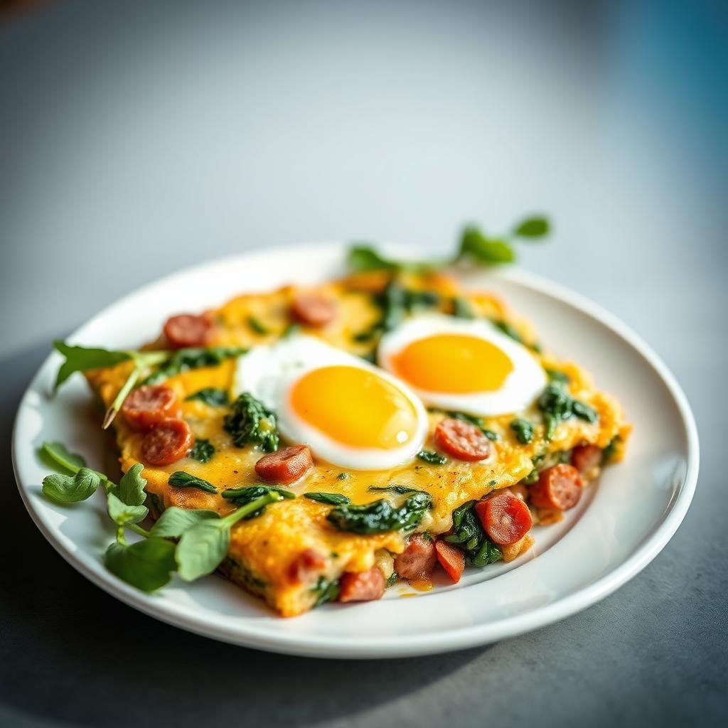 Savory Breakfast Sausage and Spinach Frittata Savory Breakfast Sausage and Spinach Frittata