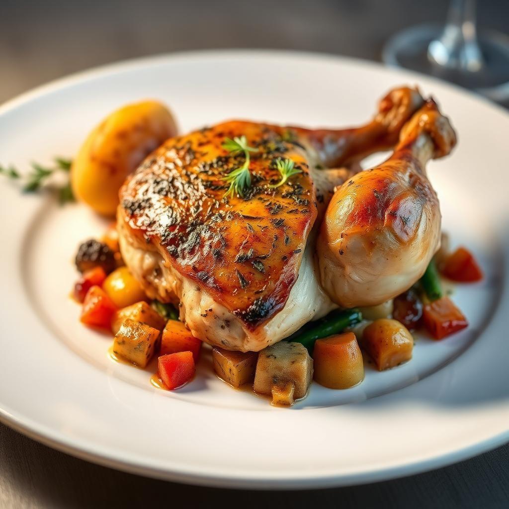 Herb-Roasted Chicken with Vegetable Medley Herb-Roasted Chicken with Vegetable Medley