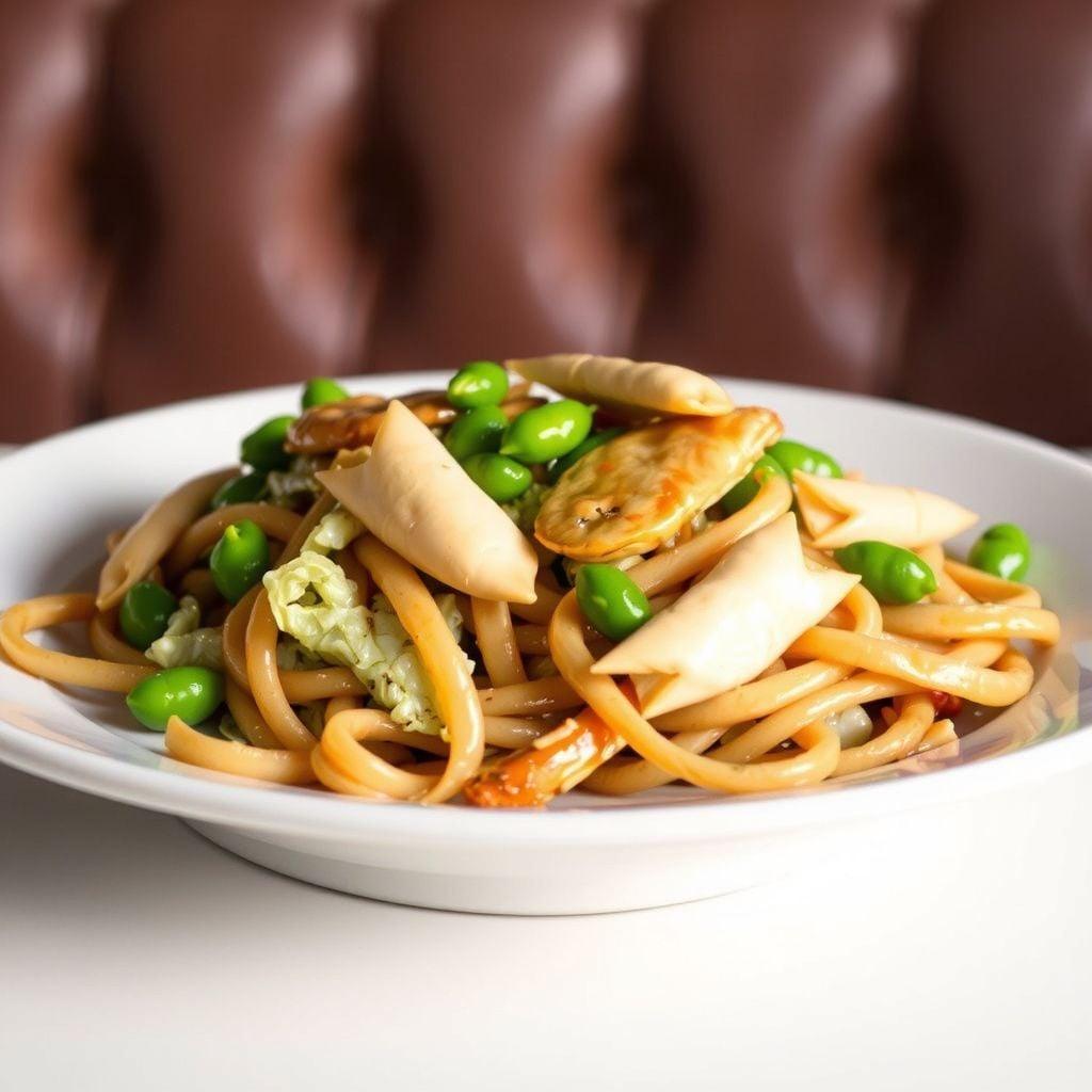 Cantonese-Style Edamame & Cabbage Chow Mein Cantonese-Style Edamame & Cabbage Chow Mein