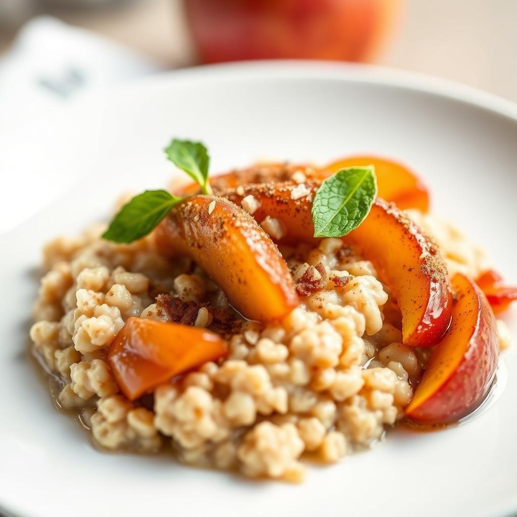 Honey Cinnamon Oatmeal with Caramelized Apples