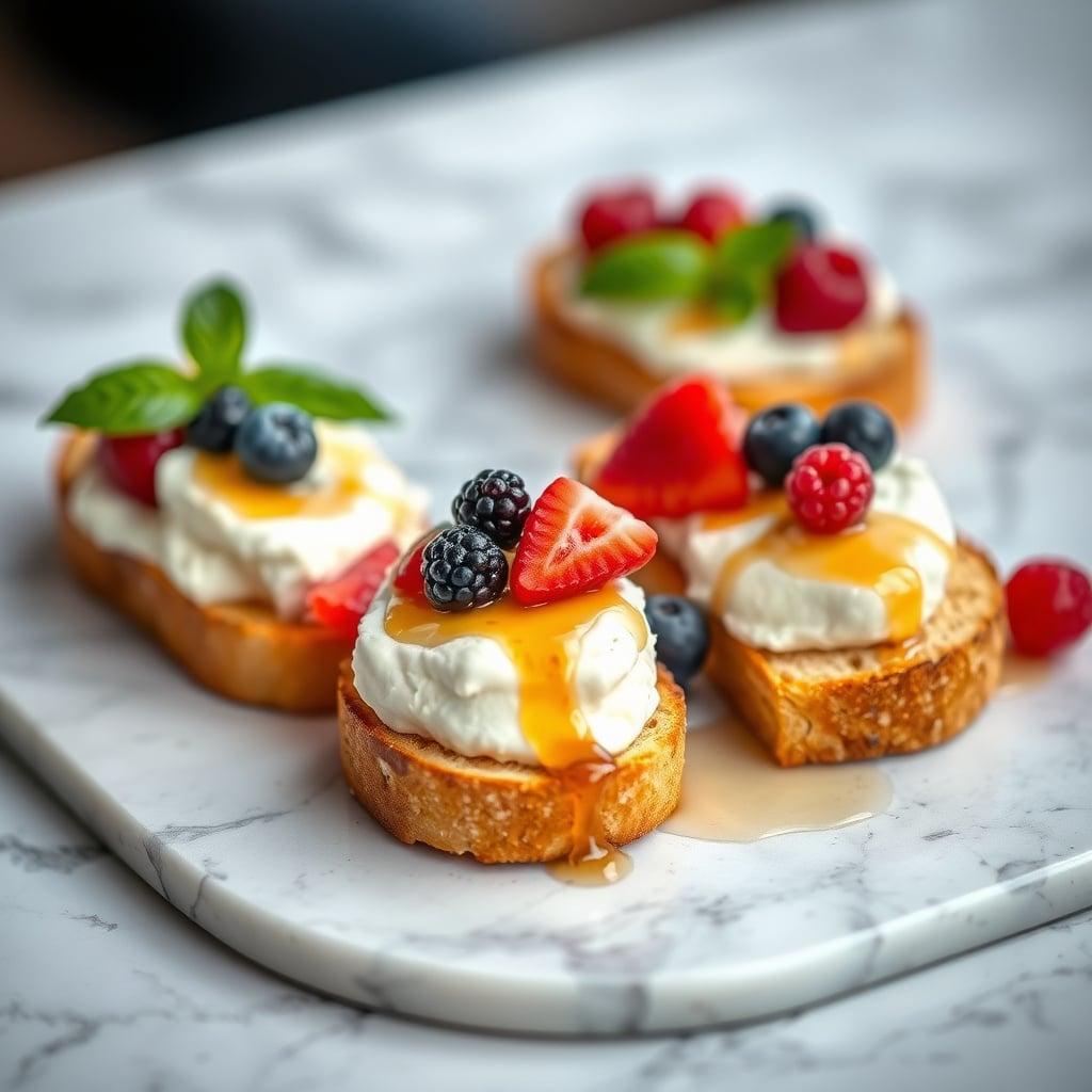 Mascarpone and Berry Breakfast Crostini Mascarpone and Berry Breakfast Crostini