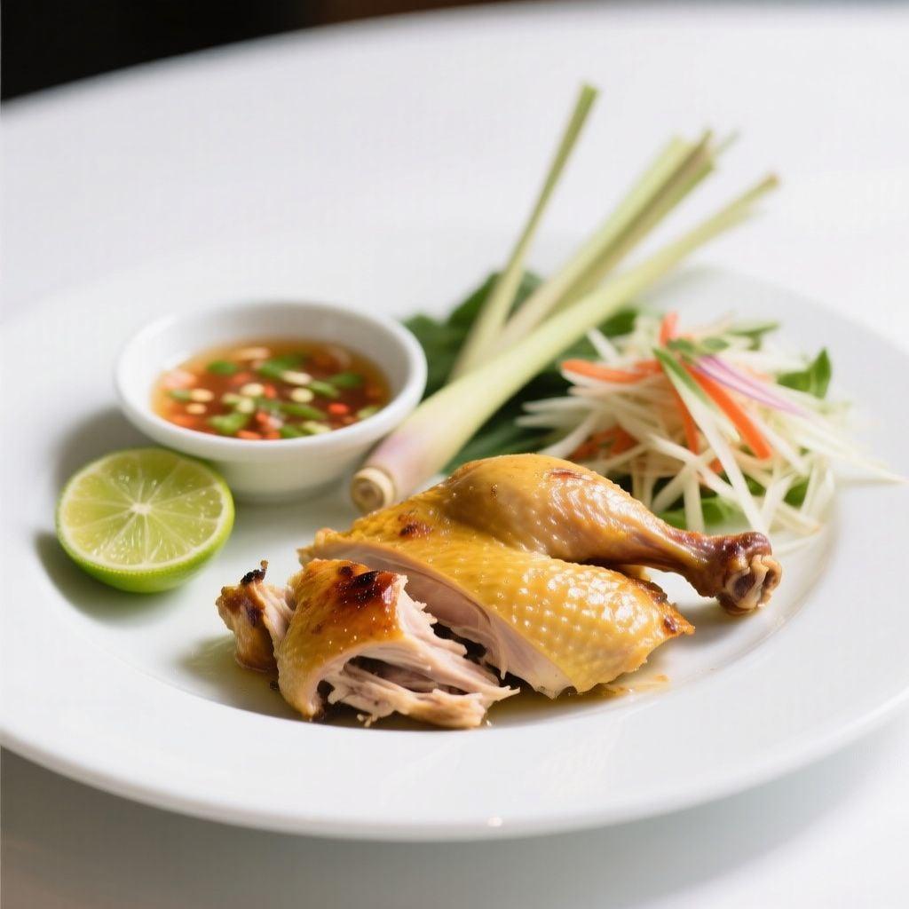 Vietnamese Goi Ga with Lemongrass-Infused Nuoc Cham Gel Vietnamese Goi Ga with Lemongrass-Infused Nuoc Cham Gel