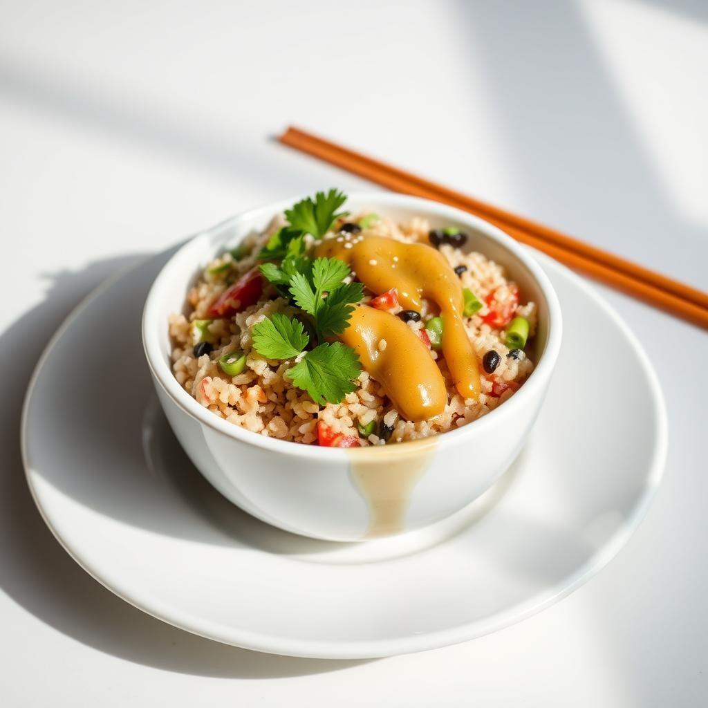 Asian-Inspired Quinoa Bowl with Sesame Ginger Dressing