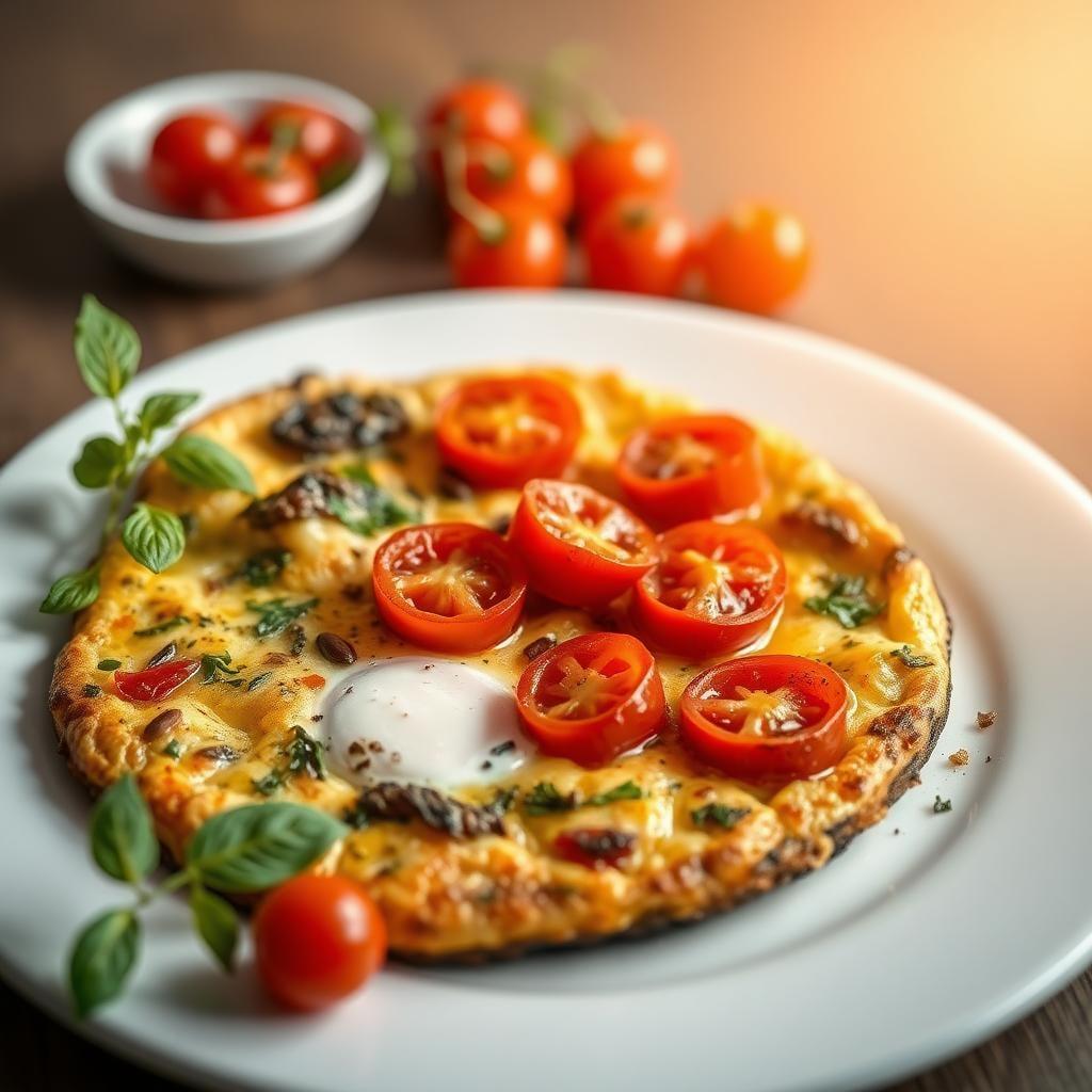 Mediterranean Herb Frittata with Roasted Tomatoes Mediterranean Herb Frittata with Roasted Tomatoes