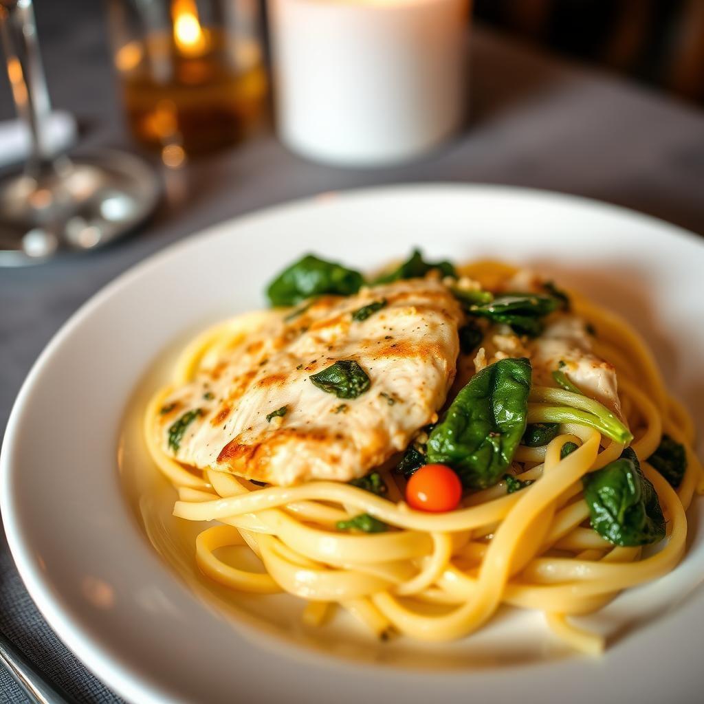 Creamy Tuscan Chicken Fettuccine with Spinach Creamy Tuscan Chicken Fettuccine with Spinach
